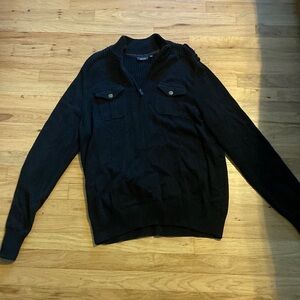Black half zip sweater size xl